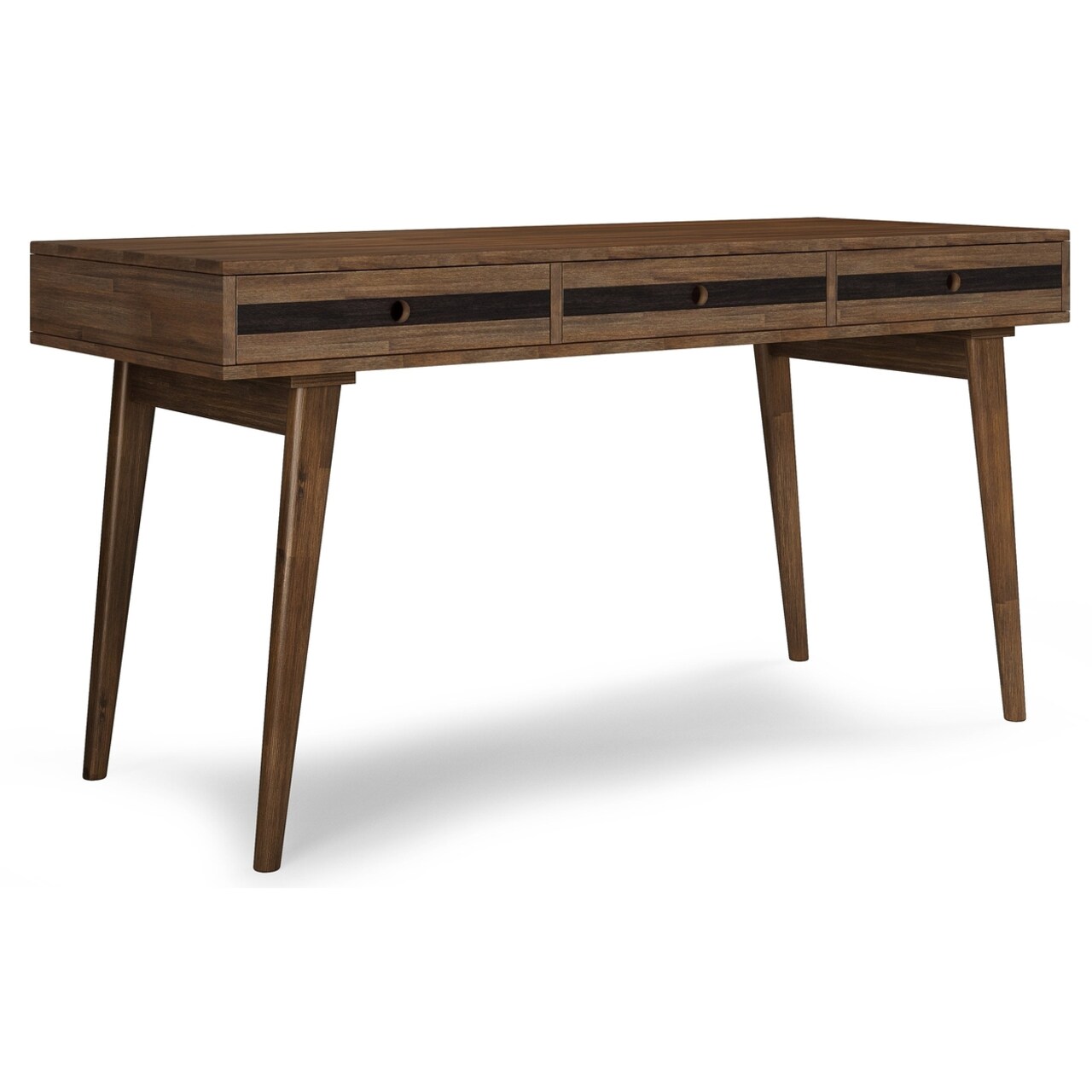 Clarkson Desk Acacia Wood Rustic Natural Finish 3 Drawer Home Office Furniture